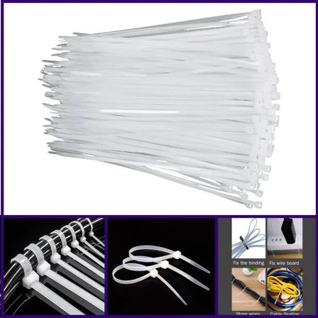 Zcpotizi Clear Zip Ties 6 Inch White Small Nylon Cable Ties Wire Ties 6" Zipties