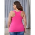 thumbnail image 5 of Attraco Plus Size Womens Tank Tops with Shelf Bra Racerback Workout Tops Yoga Shirt Summer Cotton Undershirt, 5 of 8
