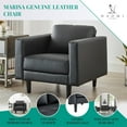 thumbnail image 3 of Naomi Home Marisa Top Grain Genuine Leather Mid-Century Chair-Color:Tan, 3 of 3