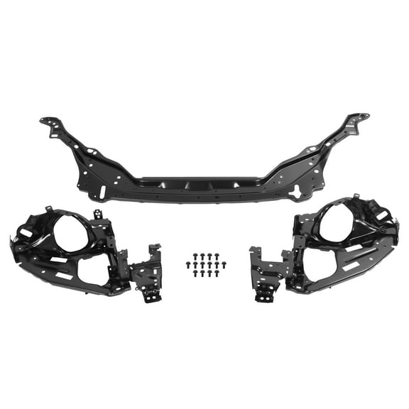 KOJEM  Header Panel Compatible with 2010-2017 Volvo XC60 Replacement For VO1225110 314167503 Radiator Support Rack Steel Electrophoresis Black-3Pcs