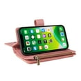 thumbnail image 3 of Wallet Case for iPhone 13, Magnetic Zipper Pouch Premium PU Leather with Kickstand Wallet Flip Shockproof Phone Case Wrist Strap Card Slots Holder Pocket iPhone 13,
Pink, 3 of 17