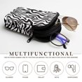 thumbnail image 5 of SEANATIVE Double Eyeglass Case with 2 Compartments, Portable Eyeglasses Case Zipper Glasses Pouch Shockproof Waterproof Lightweight Travel Eyewear Pouch Bag, 4" x 6.9", Zebra Print, 5 of 7