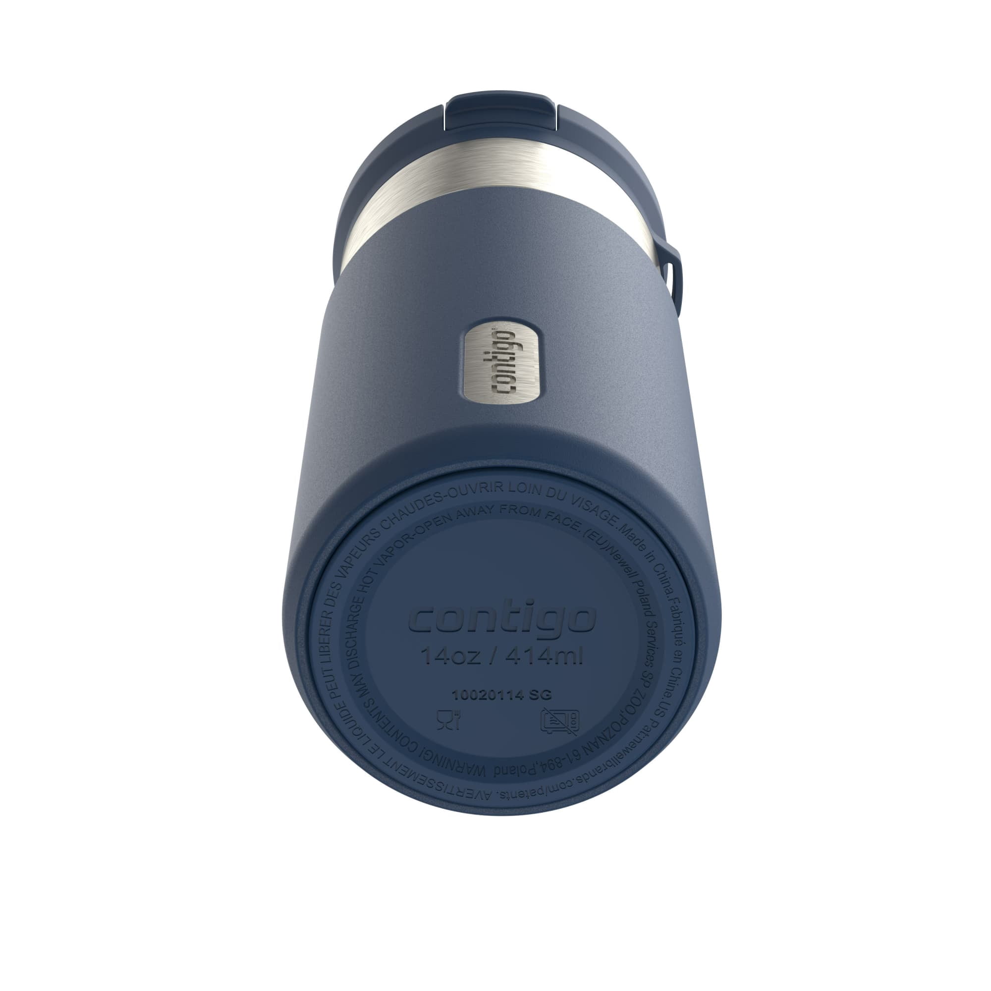 Contigo 14oz SnapSeal Insulated Stainless Steel Coffee Tumbler, Abyss Blue/Silver