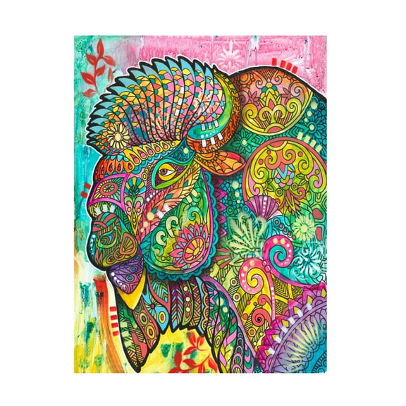 Canvas Wall Art - Dean Russo 'Bison' Wall Art for Living Room, Bedroom, or Office Décor by Trademark Fine Art - 14 x 19 Inches