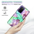 thumbnail image 3 of Casetego for Samsung Galaxy A03S Case,Marble Pattern Heavy Duty Shockproof Full Body Rugged Protective Women Girl Cover for Galaxy A03S,Purple Green, 3 of 7