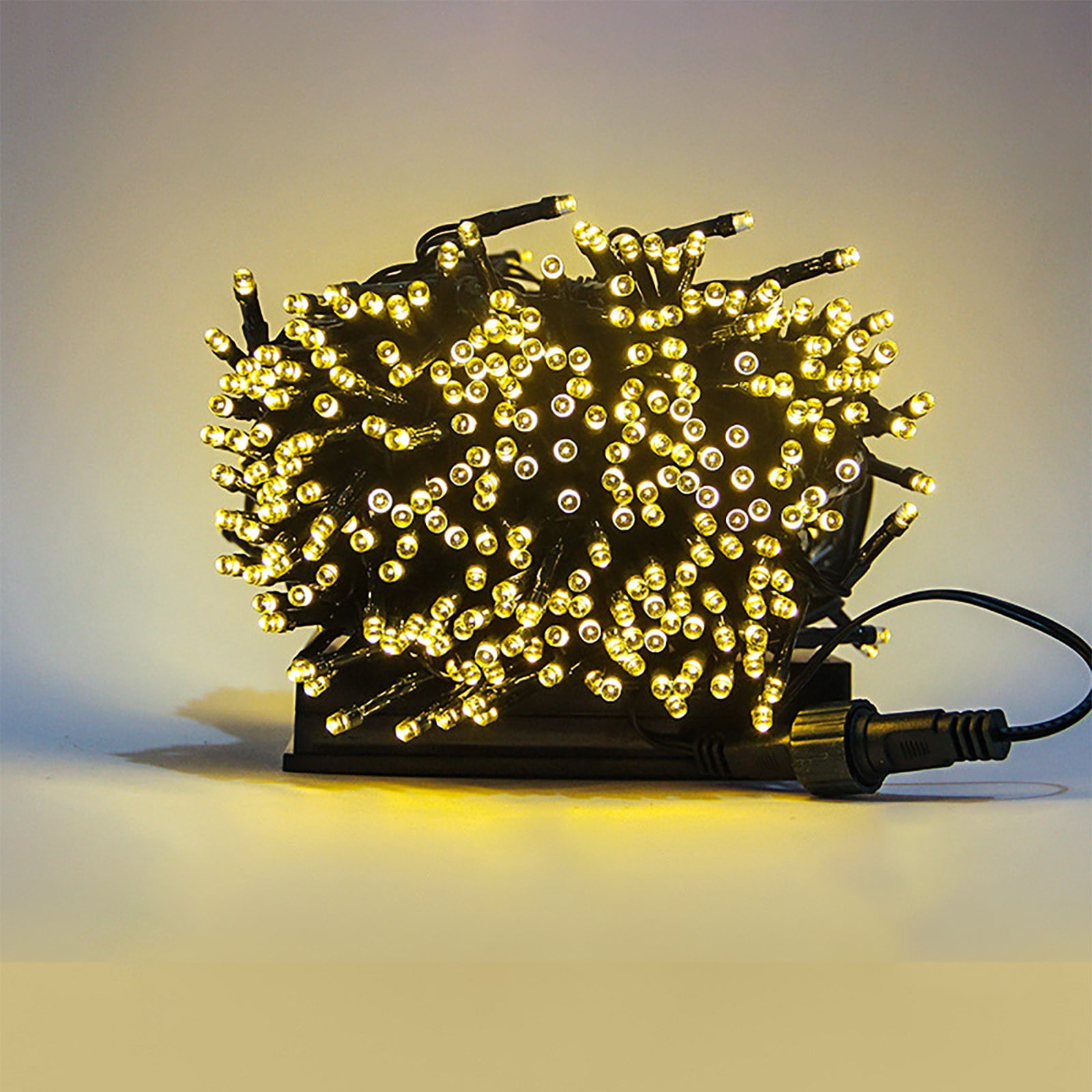 Herrnalise 1Pack Warm Yellow Total 164FT 500LED Solar Christmas Lights, Solar String Lights Outdoor, Auto On/Off Wire,Solar Christams Lights Outdoor Waterproof For Christmas