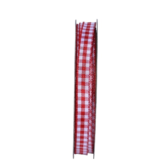 Gwen Studios 1/4" Red Gingham Ribbon, 3 Yards