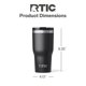 thumbnail image 5 of Vaso térmico RTIC Essential de 900 ml con revestimiento cerámico y acero inoxidable, 5 of 6