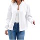 thumbnail image 1 of Suéter Tipo Cárdigan con Cremallera para Mujer, Sudadera con Capucha, Chaqueta de Larga, Conjuntos de Cuello Redondo, Abrigo Informal. M, 1 of 10