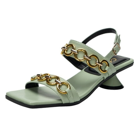 

ZHAGHMIN Platform Espadrille Sandals Summer Elegant Temperament Chain High Heeled Women Sandals Solid Color Comfortable Heel Shoes Comfort Sandals For Women With Memory Foam Women Shoes Size 6 Sanda