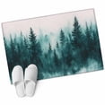 thumbnail image 6 of Ink Turquoise Forest Bathroom Rug Washable 2x3 Entryway Rug Non Slip Ombre Tree Abstract Art Front Door Mat Low Pile Indoor Doormat Throw Floor Carpet for Kitchen Bedroom Entrance, 6 of 8