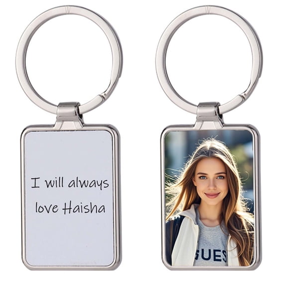 BAOPAI Personalized Custom Keychain with Picture and Engraved Text - Perfect Gift for Women Men on Mothers Day Valentines Day and Special Occasions