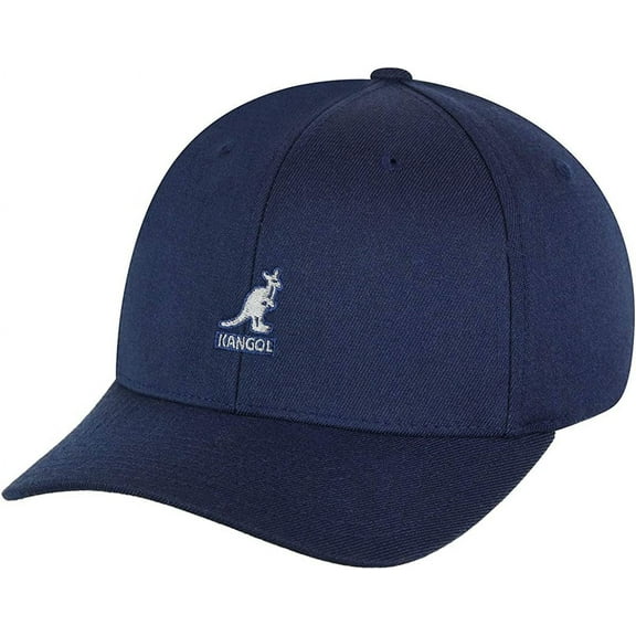 KANGOL Wool Flexfit Baseball Cap, Dark Blue, L-XL