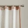 thumbnail image 5 of Cotton Single Panel Curtain with Rod Pocket, Tufted Chenille Stripe Geometric Printed Window Curtain with Cotton Lining for Living Room, Bedroom, Blush, 5 of 9