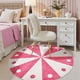 thumbnail image 5 of Alfombra Redonda Jinchan Carrusel Fucsia 150 cm Lavable para Niños, 5 of 9