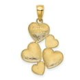 thumbnail image 3 of FB Jewels 14K Yellow Gold & Rhodium Polished Heart Cluster Pendant, 3 of 4