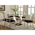 thumbnail image 5 of Furniture of America Genaveve Stainless Steel 7-Piece Dining Set in Silver, 5 of 14