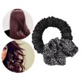 thumbnail image 4 of Rizador de pelo suave sin calor Diadema Rizadores perezosos Slik Satin Curling Ribbon Curl Bar Headwear Cabello largo para dormir para mujeres Peinado , Estampado de Estampado de negro Baoblaze Barras de curling, 4 of 8