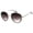 Shiny Black-Gold / Lavender, variant on sunglassLA Unisex Modern Slim Nose Bridge Metal Temples Oval Lens Round Sunglasses 53mm (Shiny Black-Silver / Lavender) - 53mm