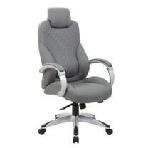 Boss Office Products X-Series Transitional Grey Executive Hinged Arm Chair