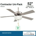 thumbnail image 5 of Minka Aire Fans - Contractor II Uni-Pack - 5 Blade Ceiling Fan with Light Kit-18, 5 of 10
