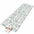 thumbnail image 2 of 2'x6' Rug Runners for Hallways Kitchen, Green Flower Non Slip Entryway Beside Floor Carpet Runner, Farmhouse Vintage Boho Leaf Spring Washable Laundry Room Bedroom Throw Rugs Mat for Family Pet, 2 of 8