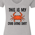 thumbnail image 4 of Inktastic This is My Crab Eating Shirt Women's V-Neck T-Shirt, 4 of 5