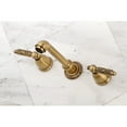 thumbnail image 2 of Kingston Brass KS7023GL Georgian Two-Handle Wall Mount Roman Tub Faucet, Antique Brass, 2 of 6