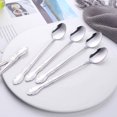 thumbnail image 4 of Iced Tea Spoon Set for 12 Coffee Spoon 7.9 -Inch Stainless Steel Spoon Set Ice Cream Spoon Long Spoon Dessert Spoon Milkshake Spoon, Silver, 4 of 7