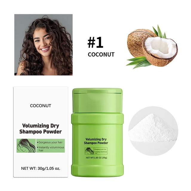 Shampooing Sec Poudre Matifiante Racines Plus Rafraîchissante Cheveux Vegan Sans Traces Blanches Format Voyage Shampooing Sec Adapté pour Femmes et Hommes, Soin des Cheveux en Polyester