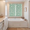 thumbnail image 3 of Curtains 63 Inch Length 2 Panels, Autumn Leaf Grommets Window Treatment Curtain, Green Maple Fallen Leaves Solid Color Thermal Curtains Drapes for Living Room/Bathroom, 3 of 9