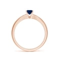 thumbnail image 2 of Angara Natural 0.6 Ct. Blue Sapphire Solitaire Ring in 14K Rose Gold for Women (Ring Size: 3.5), 2 of 8