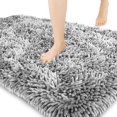 thumbnail image 1 of CPDD Premium Bathroom Rug Non Slip Fluffy Bath Mat, Incredibly Soft Comfortable, Extra Thick, Water Absorbent, Shaggy Floor Mats, 31.5 x 19.8 Inches, Light Gray Light Gray 31.5 x 19.8 Inch, 1 of 7