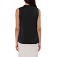 thumbnail image 3 of Satin Tank Tops for Women Sleeveless V Neck Business Casual Satin Blouse Work Shirts L Black, 3 of 6