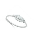 thumbnail image 4 of Simple Tiny Boho Feather Ring .925 Sterling Silver Band Jewelry Female Male Unisex Size 4, 4 of 4