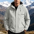thumbnail image 5 of Abomasnow Mens Big and Tall Jackets Zip Up Waterproof Windbreaker Hooded Rain Jackets Casual Lightweight Hiking Travel Rain Coat with Pockets, 5 of 9