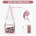 thumbnail image 5 of Kukuzhu Clear Bag Stadium Approved Clear Purse Concert Stadium Clear Crossbody Bag PVC Clear Shoulder Bag Clutch, 5 of 6