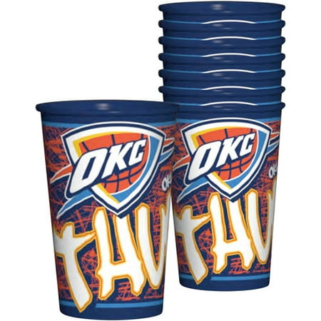 NBA 20 oz Oklahoma City Thunder Plastic Souvenir Cups, 8pk