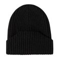 thumbnail image 2 of Dyfzdhu Women Fashion Casual Woolen Hat Solid Warm Outdoor Knitted Black, 2 of 3