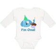 thumbnail image 3 of Inktastic 1st Birthday Puppy Blue Boys Long Sleeve Baby Bodysuit, 3 of 5