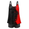 thumbnail image 3 of Women Two Piece Plus Size Tankini Tummy Control Bathing Suits U Neck Swimsuits with High Waisted Bottom, 3 of 7