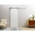 thumbnail image 3 of Modern Barn Door 28" x 84" inches / Mela 0755 Painted White / 6.6FT Silver Rail Track Heavy Hardware Set / Solid Panel Interior Doors, 3 of 5