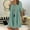 Blue, variant on Dresses for Women 2023 Plus Size Summer Casual Midi Dresses For Women 2023 Women V-Neck Printing Flare Sleeves Leisure Time On Vacation Short Sleeves Dress