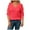 Red, variant on RRMuAzgs V-neck Long Sleeve Shirts for Women Casual Solid Color Pullover Sweatshirt Oversize Tops Womens Sweaters Plus Size