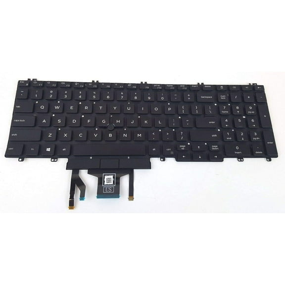 New US Black English Backlit Laptop Keyboard (Without palmrest) Replacement for Dell Precision 3540 3541 Latitude 5500 5501 P/N:MMH7V 0MMH7V Light Backlight
