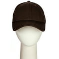 thumbnail image 2 of D&I Plain Dad Hat 100% Cotton Unstructured Hat Unisex Adjustable Strap - Dark Brown, 2 of 8