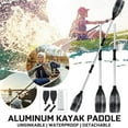 thumbnail image 2 of Yuarrent Remo de kayak ligero y portátil Todas las aventuras Amplia aplicación Surf Canoa Remos de navegación Deportes acuáticos, 2 of 6