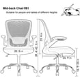 thumbnail image 2 of Home Office Chair Ergonomic Chair Adjustable Computer Chair Swivel Rolling Executive Task Chair with Lumbar and Armrest for Home Office Study, Blue, 2 of 7