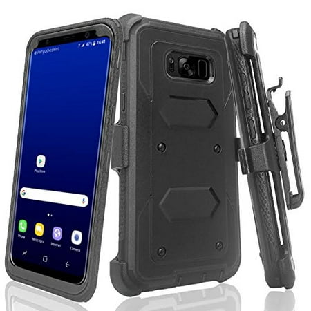 Galaxy Note 8 Case, Samsung Note 8 [Shock Proof] Heavy Duty Belt Clip Holster [Incl. Full Screen Temper Glass] Full Body Coverage Rugged Protection for Galaxy Note 8 -