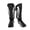 Black, variant on BIMZUC Martial Arts Shin Guards PU Leather Leg Foot Protector Thicken Pads for Kickboxing MMA Training - Black, M (130-160cm / 51-63 inches)